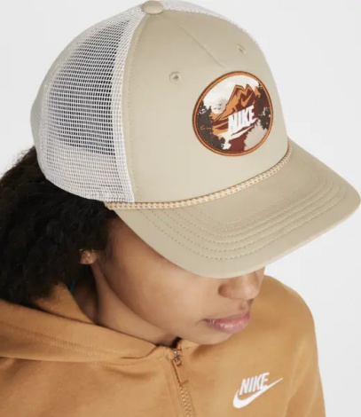 Кепка подростковая Nike RISE бежевая HJ7170-253