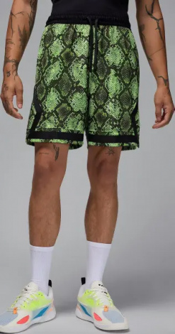Шорти Nike JORDAN SPORT DRI-FIT MESH DIAMOND SHORTS салатово-чорні HF9907-358