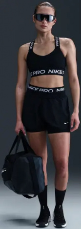 Топ женский Nike PRO LIGHT-SUPPORT NON-PADDED SPORTS BRA черный HF5372-010