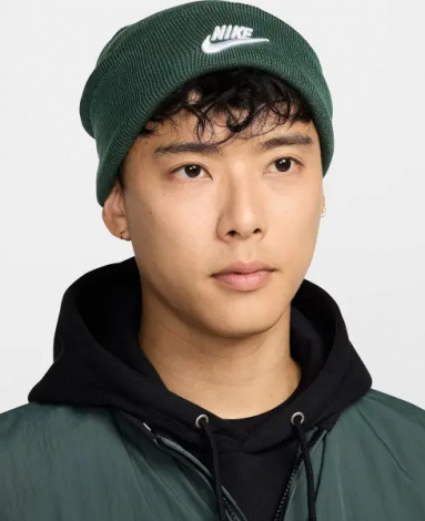 Шапка Nike PEAK FUTURA BEANIE темно-зелена HF0186-323
