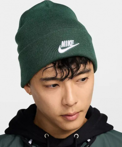 Шапка Nike PEAK FUTURA BEANIE темно-зелена HF0186-323