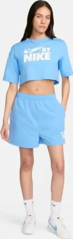 Футболка женская Nike SPORTSWEAR CROPPED голубая FZ4635-412