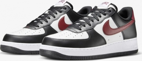 Кросівки Nike AIR FORCE 1 07 чорно-біло-червоні FZ4615-001