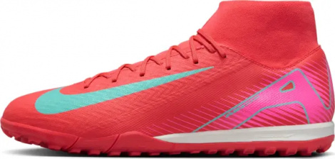 Сороконіжки (шиповки) Nike MERCURIAL ZOOM SUPERFLY 10 ACADEMY TF червоно-рожево-бірюзові FQ8331-800
