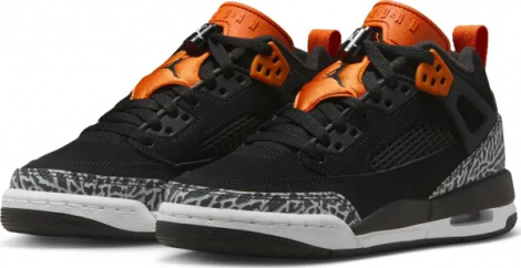 Кросівки підліткові Nike JORDAN SPIZIKE LOW (GS) чорно-помаранчево-білі FQ3950-008