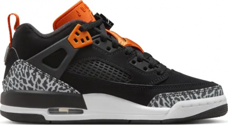 Кросівки підліткові Nike JORDAN SPIZIKE LOW (GS) чорно-помаранчево-білі FQ3950-008