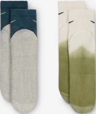 Шкарпетки Nike EVERYDAY PLUS CUSHIONED ANKLE SOCKS сіро-темно-сині, бежево-оливкові (2 пари) FJ4913-911