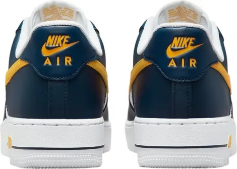 Кроссовки Nike AIR FORCE 1 LOW EMB бело-темно-сине-желтые FJ4209-400