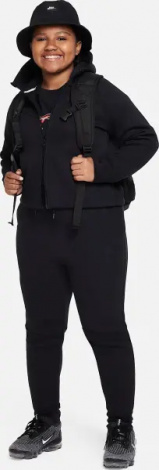 Толстовка підліткова Nike SPORTSWEAR TECH FLEECE FULL-ZIP (EXTENDED SIZE) чорна FD2980-010