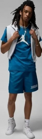 Футболка Nike JORDAN AIR STRETCH синяя DV1445-457
