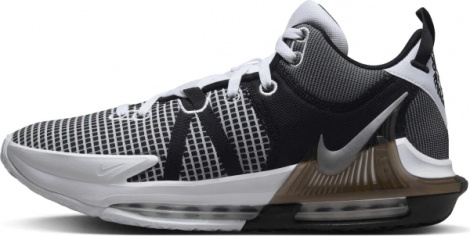 Кроссовки баскетбольные Nike LEBRON WITNESS VI черно-бело-серебряные DM1123-100