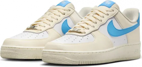 Кроссовки женские Nike AIR FORCE 1 '07 NEXT NATURE кремово-бело-голубые DC9486-110