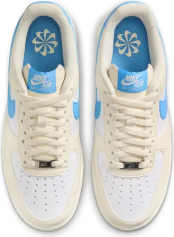 Кроссовки женские Nike AIR FORCE 1 '07 NEXT NATURE кремово-бело-голубые DC9486-110