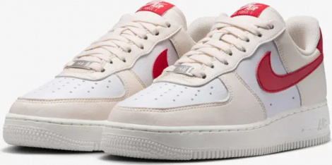 Кроссовки женские Nike AIR FORCE 1 '07 NEXT NATURE кремово-бело-красные DC9486-109