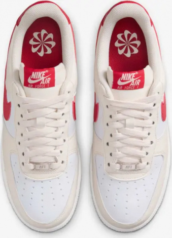 Кроссовки женские Nike AIR FORCE 1 '07 NEXT NATURE кремово-бело-красные DC9486-109