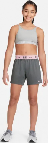 Шорти підліткові Nike DRI-FIT TROPHY 15CM сіро-світло-рожеві DA1099-086
