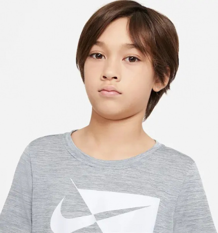 Футболка підліткова Nike DRI-FIT HYBRID сіра DA0282-084
