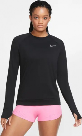 Лонгслів для бігу жіночий Nike PACER чорний CU3270-010