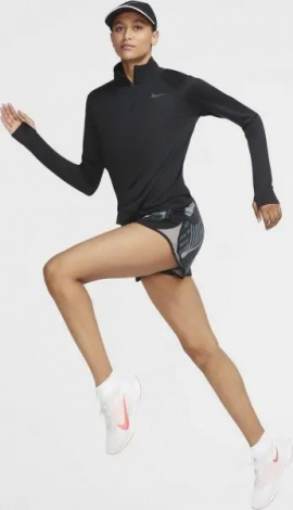 Реглан для бега женский Nike PACER черный CU3267-010