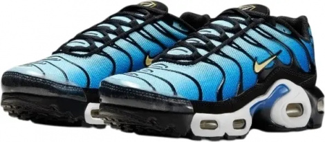 Кроссовки подростковые Nike AIR MAX PLUS (GS) сине-черно-желтые CD0609-032