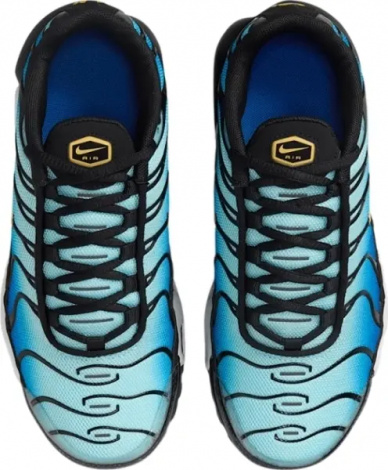 Кроссовки подростковые Nike AIR MAX PLUS (GS) сине-черно-желтые CD0609-032