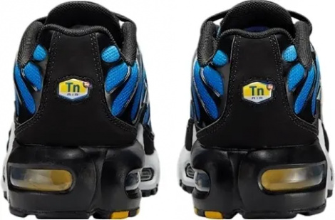 Кроссовки подростковые Nike AIR MAX PLUS (GS) сине-черно-желтые CD0609-032