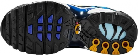 Кроссовки подростковые Nike AIR MAX PLUS (GS) сине-черно-желтые CD0609-032