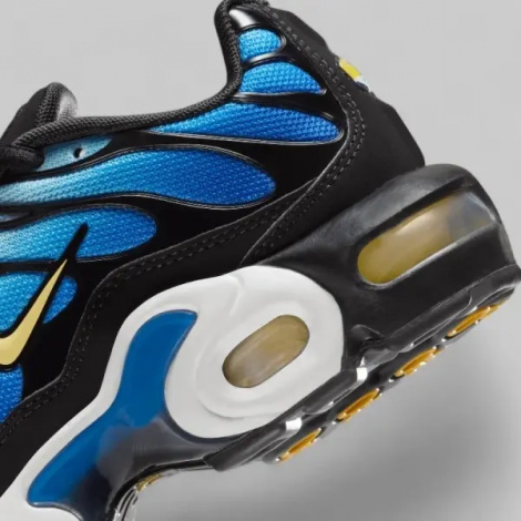 Кроссовки подростковые Nike AIR MAX PLUS (GS) сине-черно-желтые CD0609-032