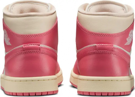 Кросівки жіночі Nike AIR JORDAN 1 MID рожево-біло-кремові BQ6472-109