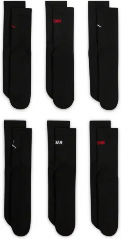 Носки детские Nike JORDAN LEGEND CREW SOCKS BOX SET черные (6 пар) BJ0343-023
