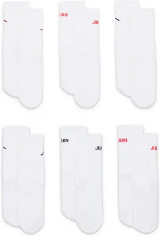 Шкарпетки дитячі Nike JORDAN LEGEND CREW SOCKS BOX SET білі (6 пар) BJ0343-001