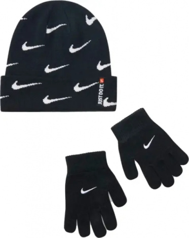 Зимовий набір аксесуарів підлітковий Nike SWOOSH REPEAT чорний 9A2988-023