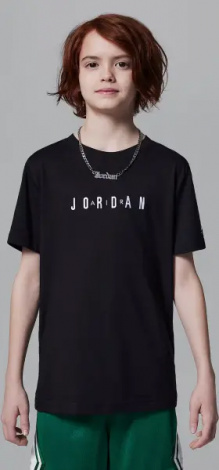 Футболка підліткова Nike JORDAN WORDMARK чорна 95D634-023