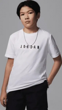 Футболка подростковая Nike JORDAN WORDMARK белая 95D634-001