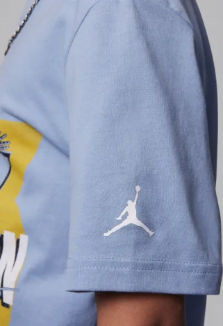 Футболка подростковая Nike JORDAN RETRO SPEC голубая 95C978-B18