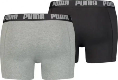 Трусы (боксерки) Puma BASIC MEN'S BOXERS 2PACK серые, черные (2 штуки) 906823-05