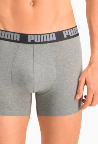 Трусы (боксерки) Puma BASIC MEN'S BOXERS 2PACK серые, черные (2 штуки) 906823-05