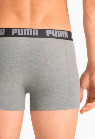 Трусы (боксерки) Puma BASIC MEN'S BOXERS 2PACK серые, черные (2 штуки) 906823-05