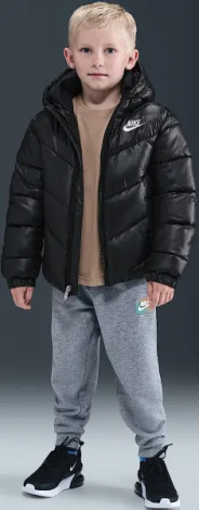 Куртка дитяча Nike SPORTSWEAR ALL DAY PLAY PUFFER чорна 86N074-023