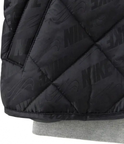 Куртка дитяча Nike FLEECE HOODED QUILT чорно-сіра 86N071-023