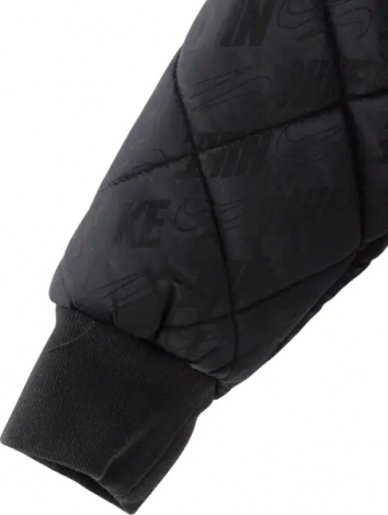Куртка дитяча Nike FLEECE HOODED QUILT чорно-сіра 86N071-023