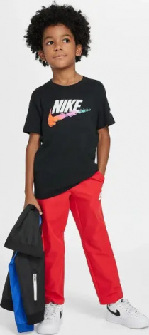 Футболка детская Nike BRANDMARK SWOOSH черная 86M843-023