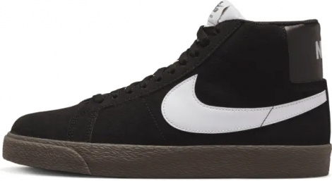 Кеды Nike SB ZOOM BLAZER MID черно-бело-коричневые 864349-010