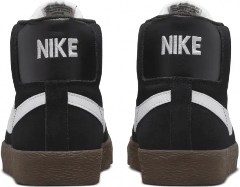 Кеды Nike SB ZOOM BLAZER MID черно-бело-коричневые 864349-010
