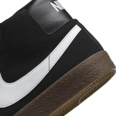 Кеды Nike SB ZOOM BLAZER MID черно-бело-коричневые 864349-010