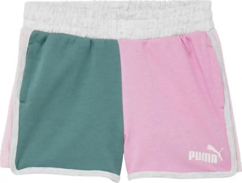 Шорты детские Puma MODERN SPORTS серо-зелено-розовые 859335-01
