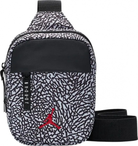 Сумка через плече Nike JORDAN AIRBORNE HIP BAG біло-чорна 7A0747-I00