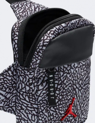 Сумка через плече Nike JORDAN AIRBORNE HIP BAG біло-чорна 7A0747-I00
