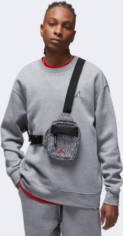 Сумка через плече Nike JORDAN AIRBORNE HIP BAG біло-чорна 7A0747-I00
