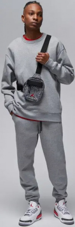 Сумка через плече Nike JORDAN AIRBORNE HIP BAG біло-чорна 7A0747-I00